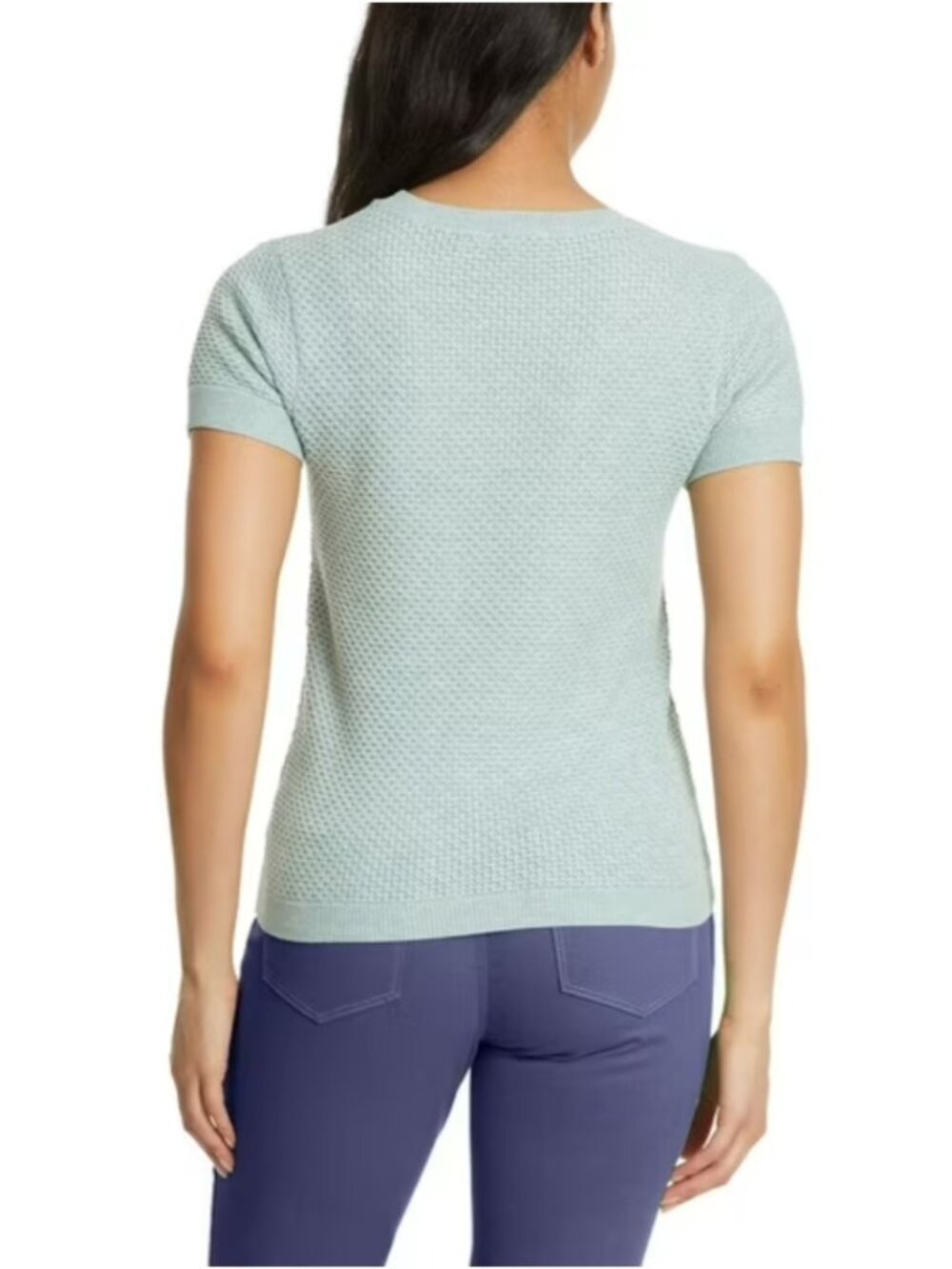 Nine West Women's Soft Spring Sweater Short Sleeve Pullover - Picture 2 of 6